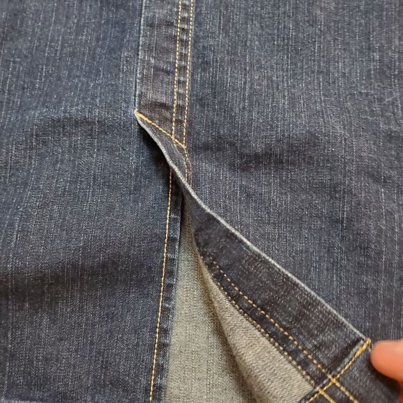 Lands’ End Dark Wash Denim Straight Skirt Size 4 - Picture 6 of 9